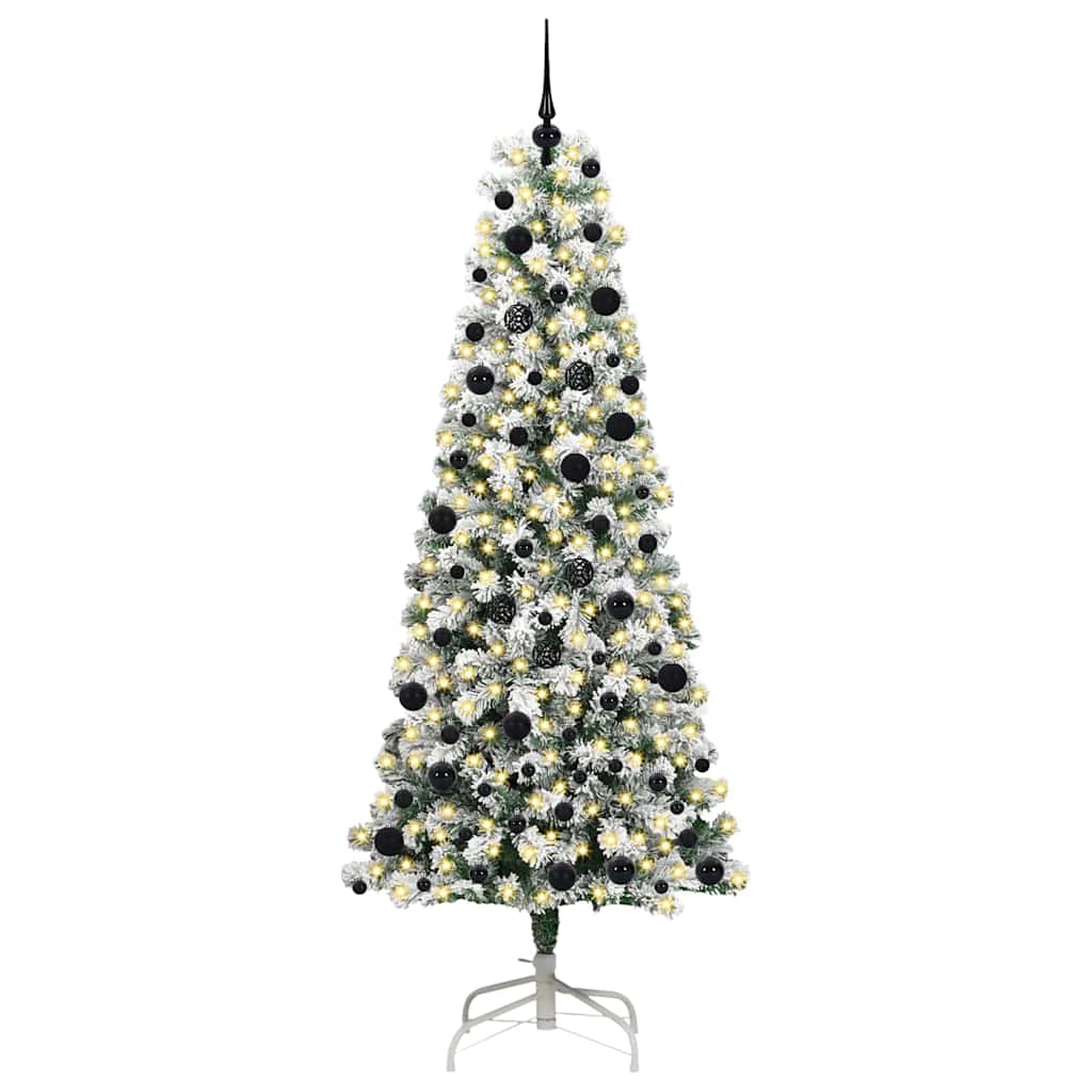 Vidaxx sapin de Noël artificiel pliant vert et blanc 240 cm