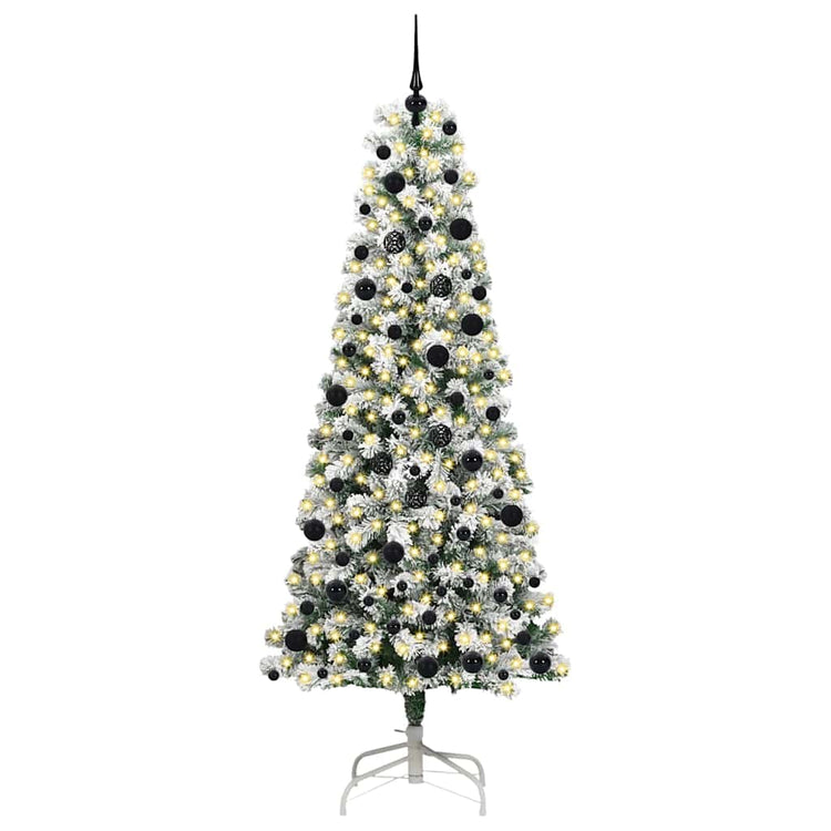 Vidaxx sapin de Noël artificiel pliant vert et blanc 240 cm