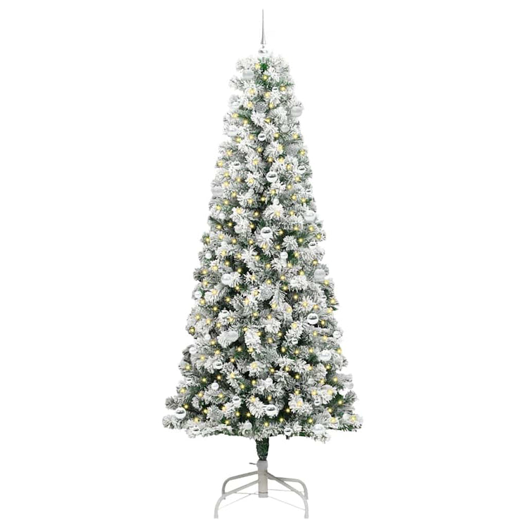 Vidaxx sapin de Noël artificiel pliant vert et blanc 240 cm