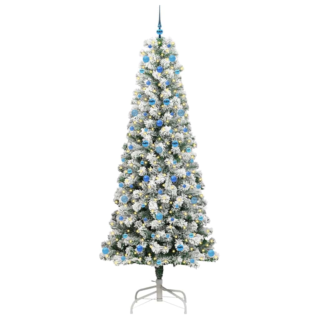 Vidaxx sapin de Noël artificiel pliant vert et blanc 240 cm
