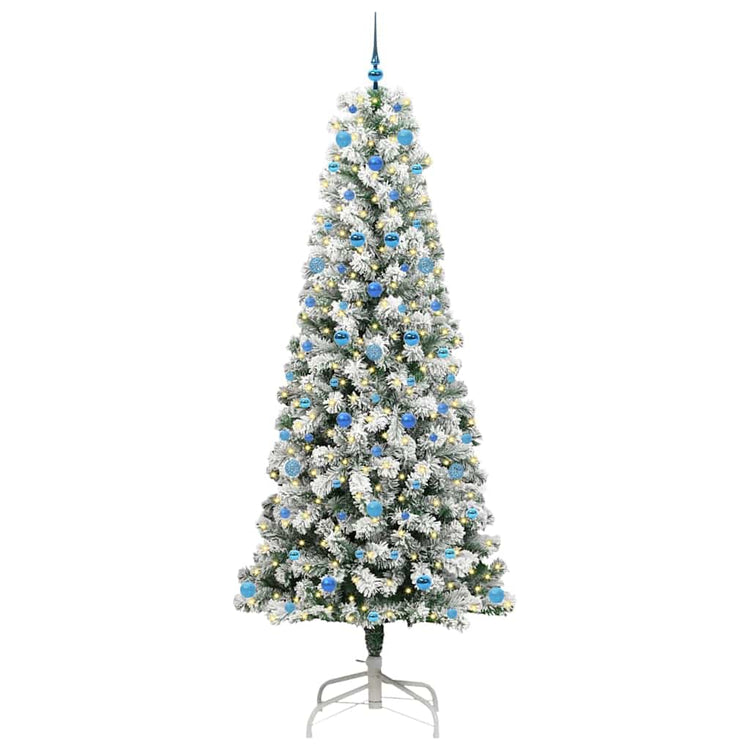 Vidaxx sapin de Noël artificiel pliant vert et blanc 240 cm