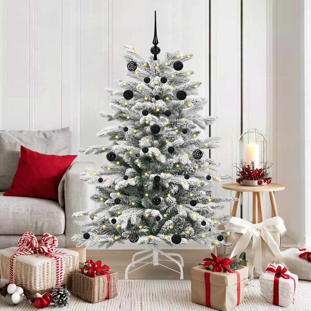 Vidaxx sapin de Noël artificiel pliant blanc 150 cm PE et PVC