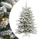 Vidaxx sapin de Noël artificiel pliant blanc 150 cm PE et PVC