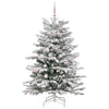 Vidaxx sapin de Noël artificiel pliant blanc 150 cm PE et PVC