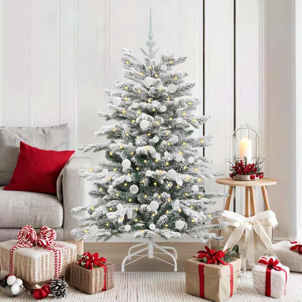 Vidaxx sapin de Noël artificiel pliant blanc 150 cm PE et PVC