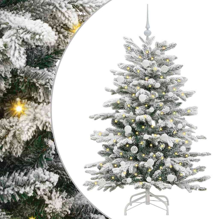 Vidaxx sapin de Noël artificiel pliant blanc 150 cm PE et PVC