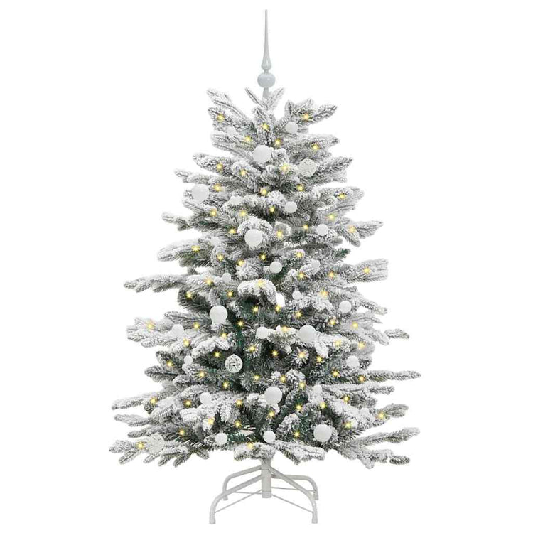 Vidaxx sapin de Noël artificiel pliant blanc 150 cm PE et PVC