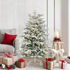 Vidaxx sapin de Noël artificiel pliant blanc 150 cm PE et PVC