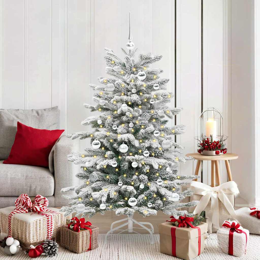 Vidaxx sapin de Noël artificiel pliant blanc 150 cm PE et PVC