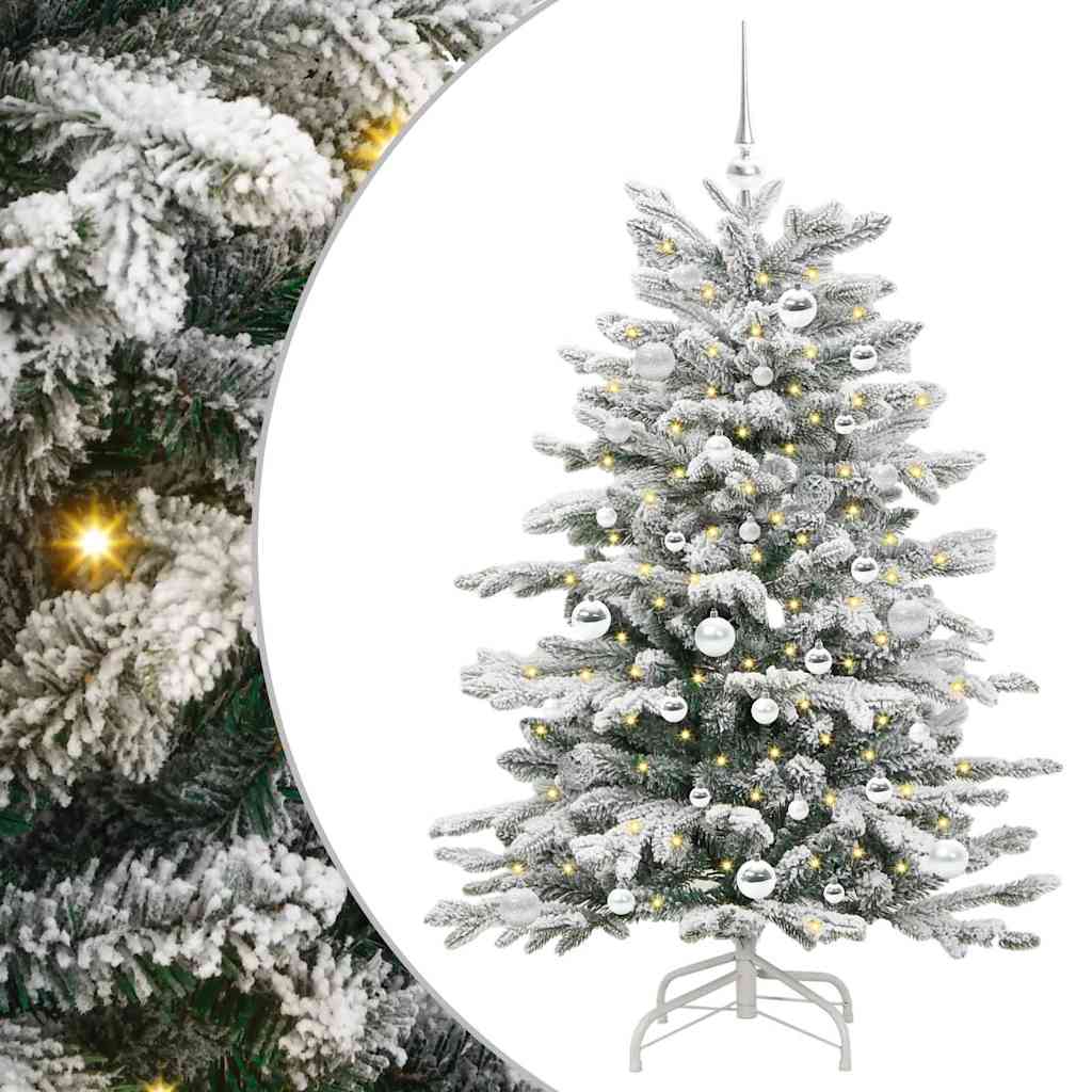 Vidaxx sapin de Noël artificiel pliant blanc 150 cm PE et PVC