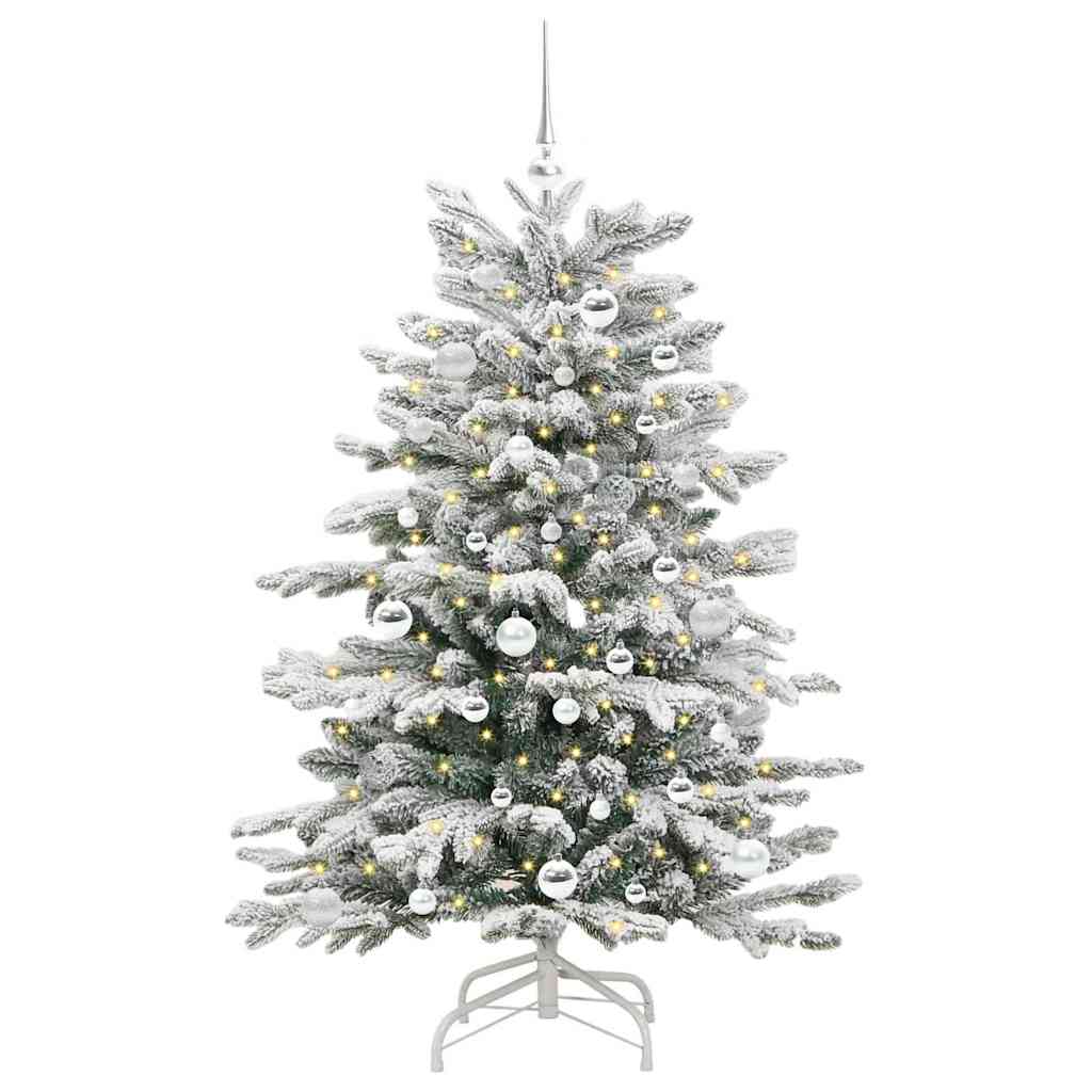 Vidaxx sapin de Noël artificiel pliant blanc 150 cm PE et PVC