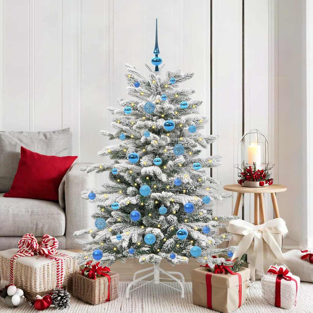 Vidaxx sapin de Noël artificiel pliant blanc 150 cm PE et PVC