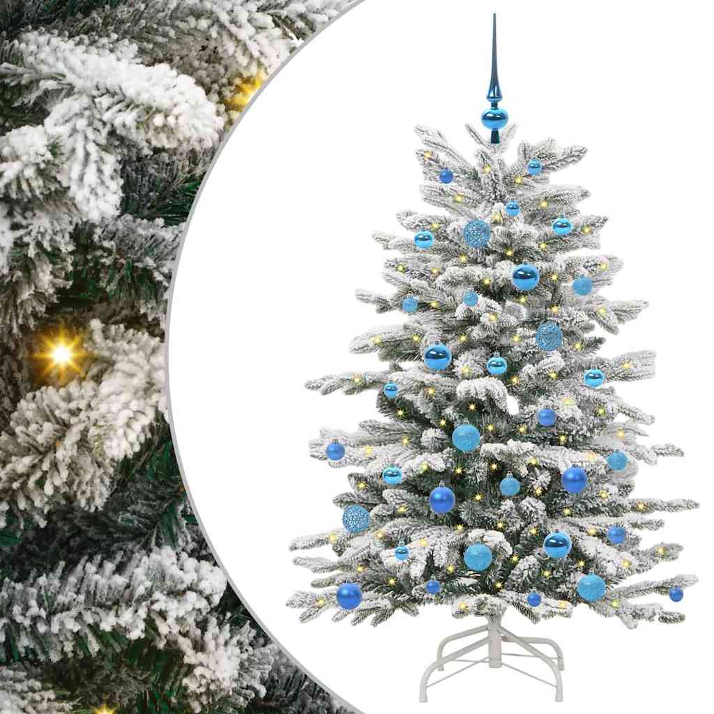 Vidaxx sapin de Noël artificiel pliant blanc 150 cm PE et PVC