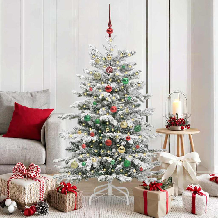 Vidaxx sapin de Noël artificiel pliant blanc 150 cm PE et PVC
