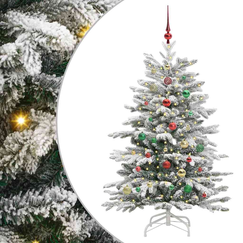 Vidaxx sapin de Noël artificiel pliant blanc 150 cm PE et PVC