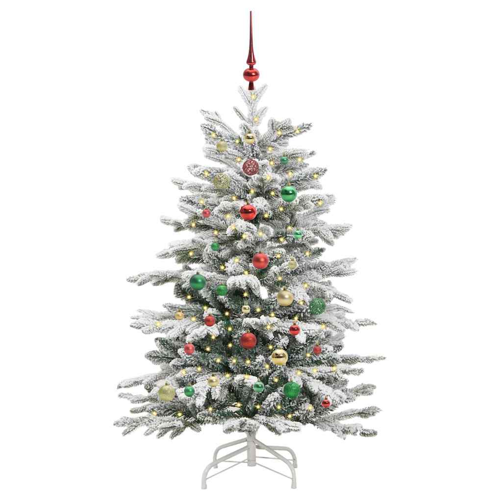 Vidaxx sapin de Noël artificiel pliant blanc 150 cm PE et PVC