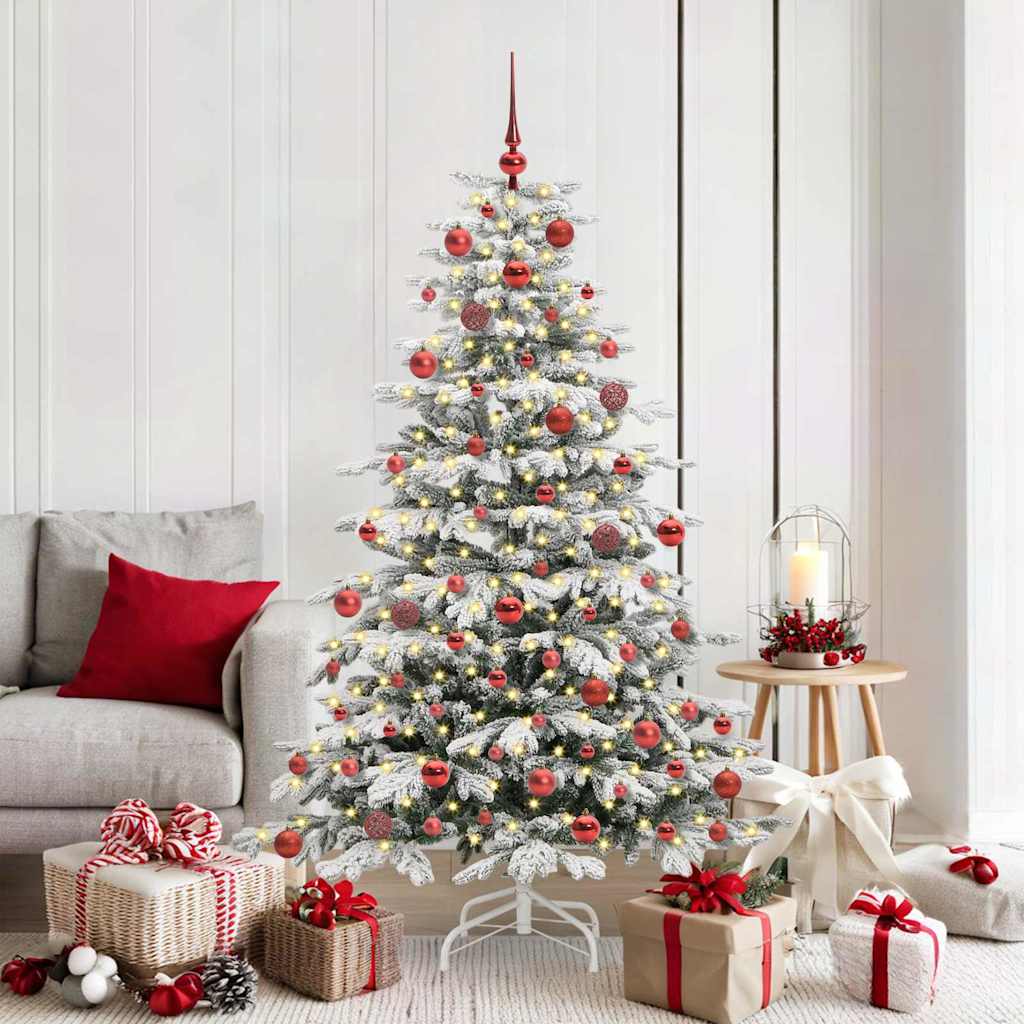 Vidaxx sapin de Noël artificiel pliant blanc 180 cm PE et PVC