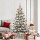 Vidaxx sapin de Noël artificiel pliant blanc 180 cm PE et PVC