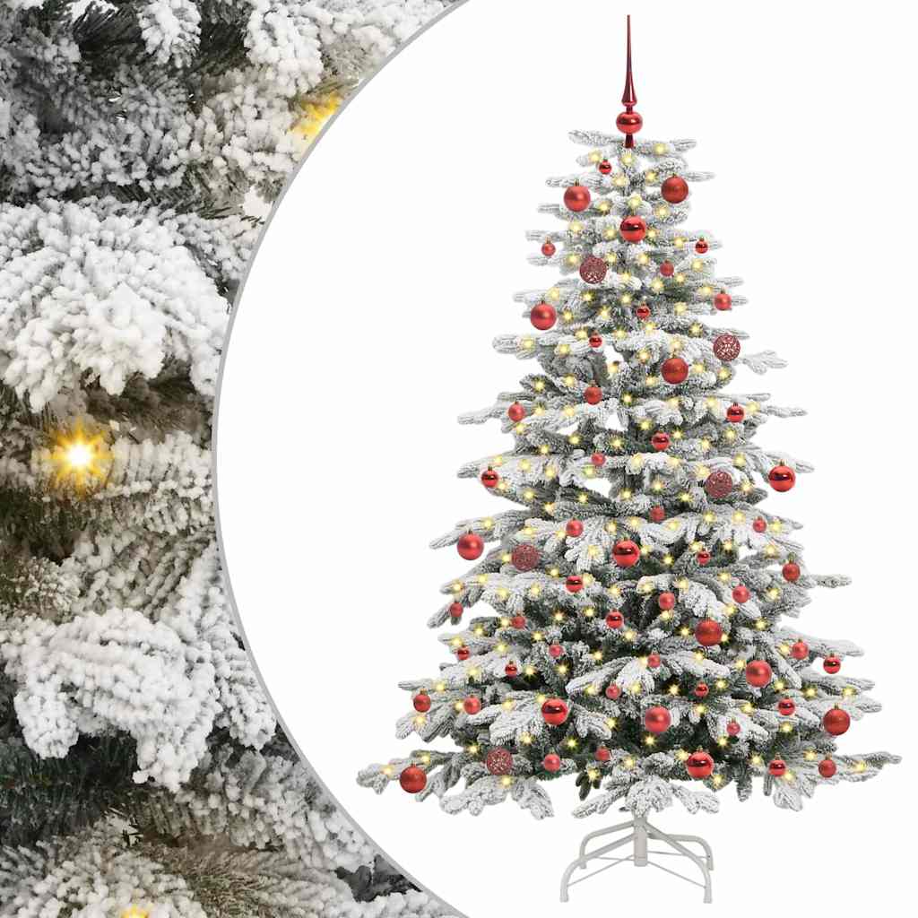 Vidaxx sapin de Noël artificiel pliant blanc 180 cm PE et PVC