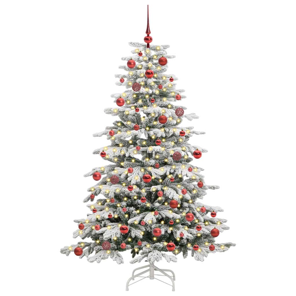 Vidaxx sapin de Noël artificiel pliant blanc 180 cm PE et PVC