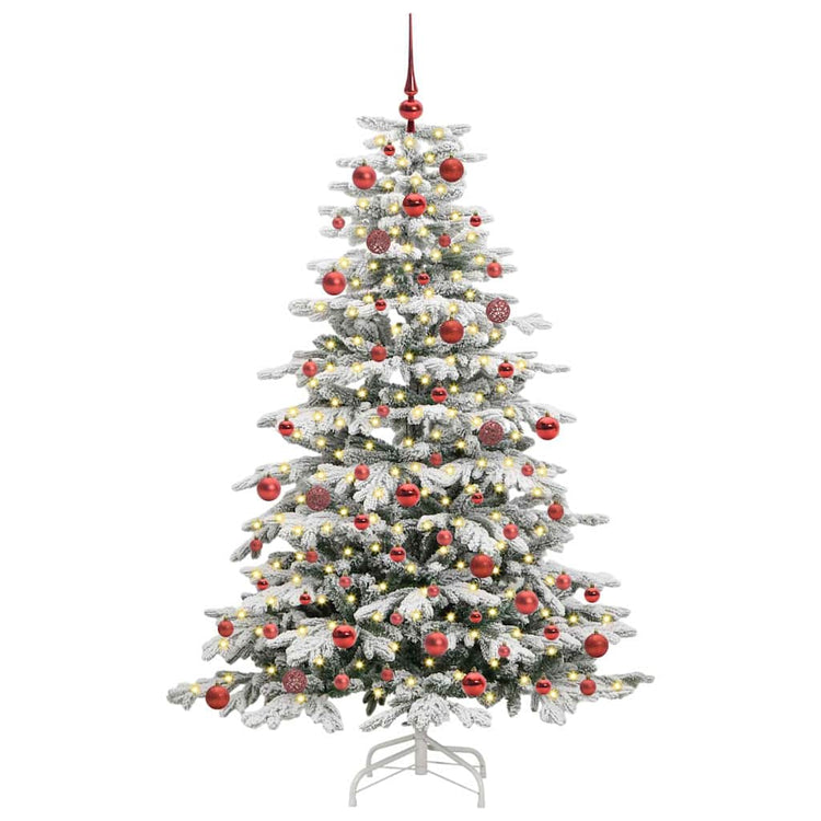 Vidaxx sapin de Noël artificiel pliant blanc 180 cm PE et PVC