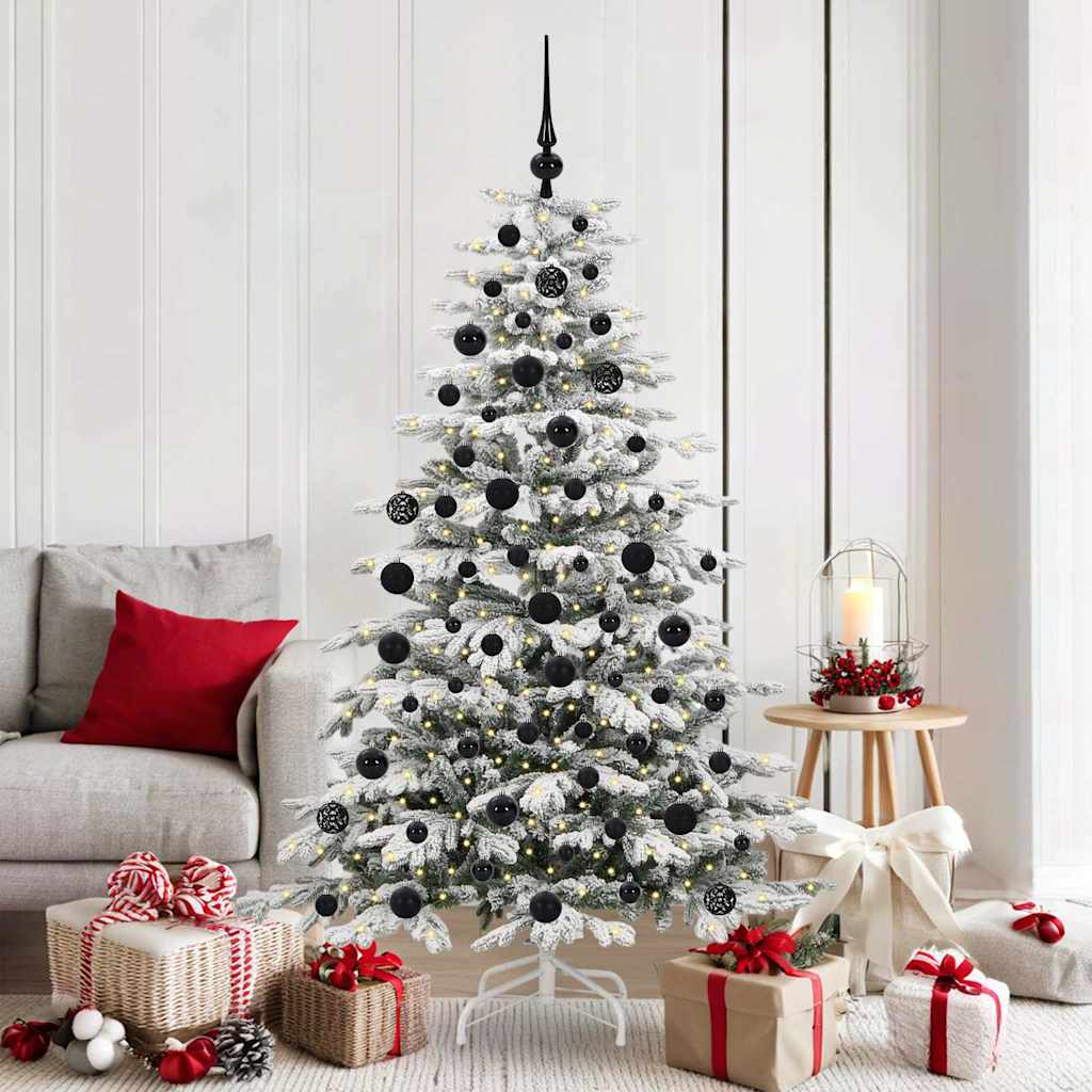 Vidaxx sapin de Noël artificiel pliant blanc 180 cm PE et PVC