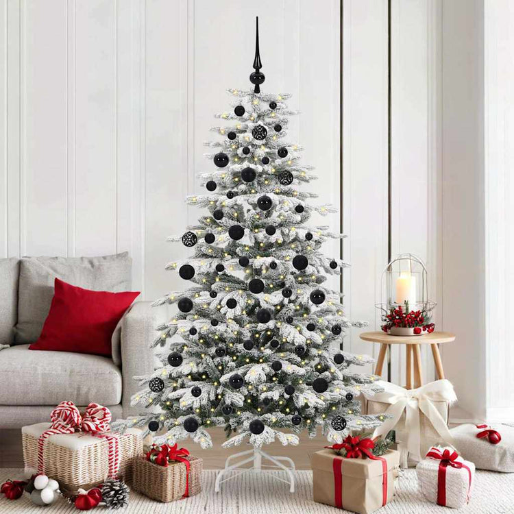 Vidaxx sapin de Noël artificiel pliant blanc 180 cm PE et PVC