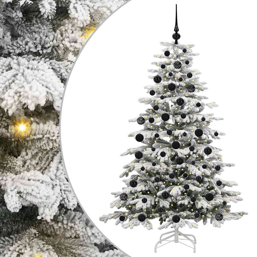 Vidaxx sapin de Noël artificiel pliant blanc 180 cm PE et PVC