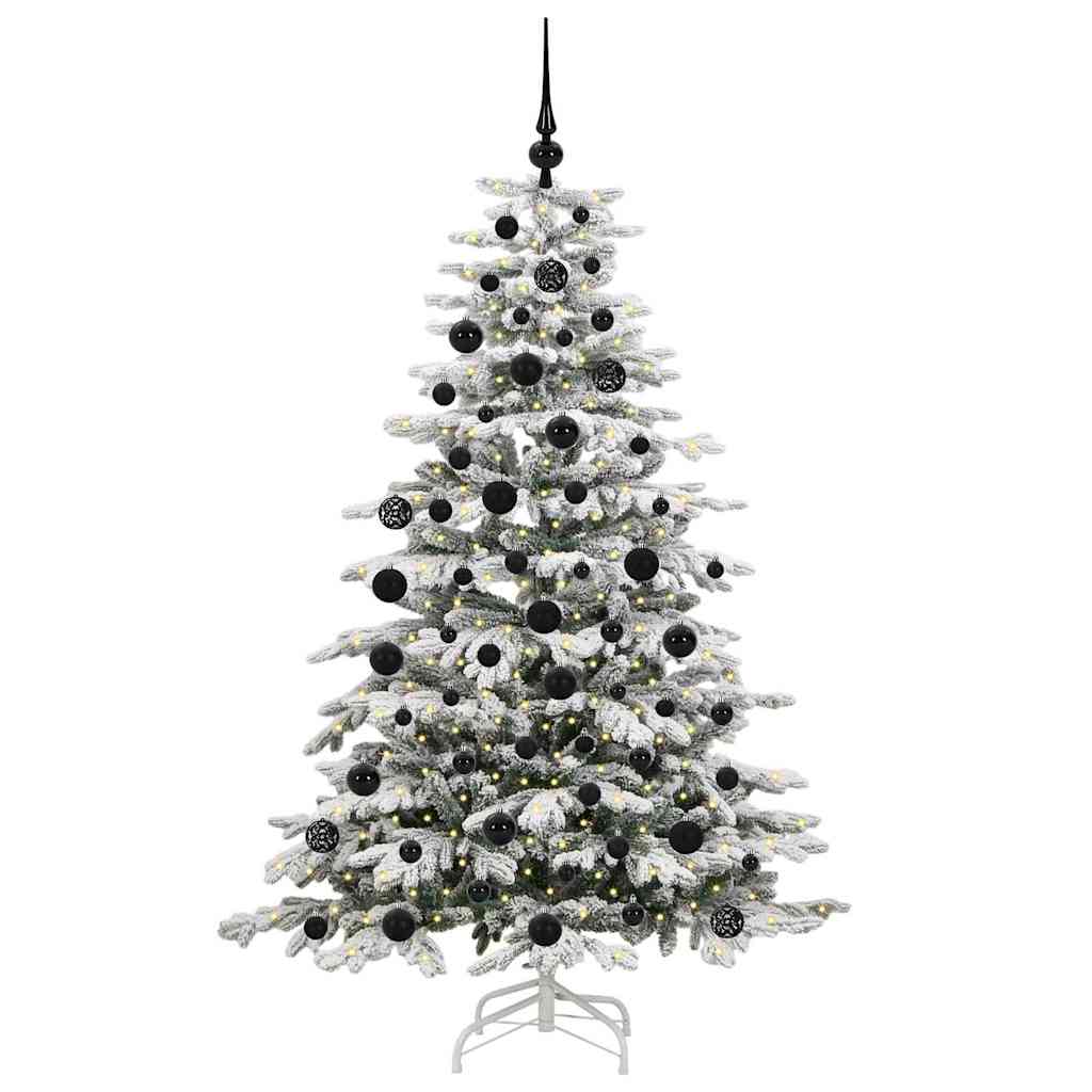 Vidaxx sapin de Noël artificiel pliant blanc 180 cm PE et PVC