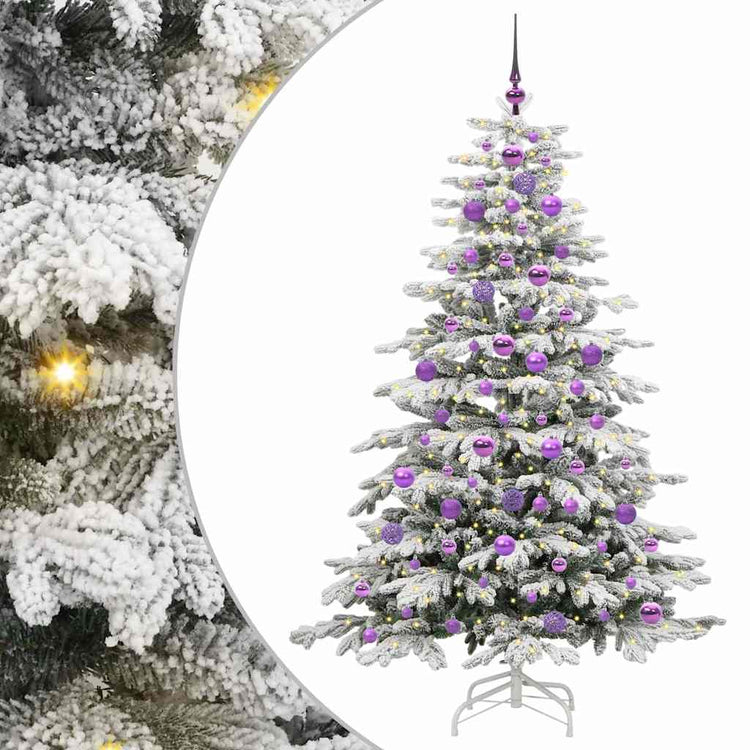 Vidaxx sapin de Noël artificiel pliant blanc 180 cm PE et PVC