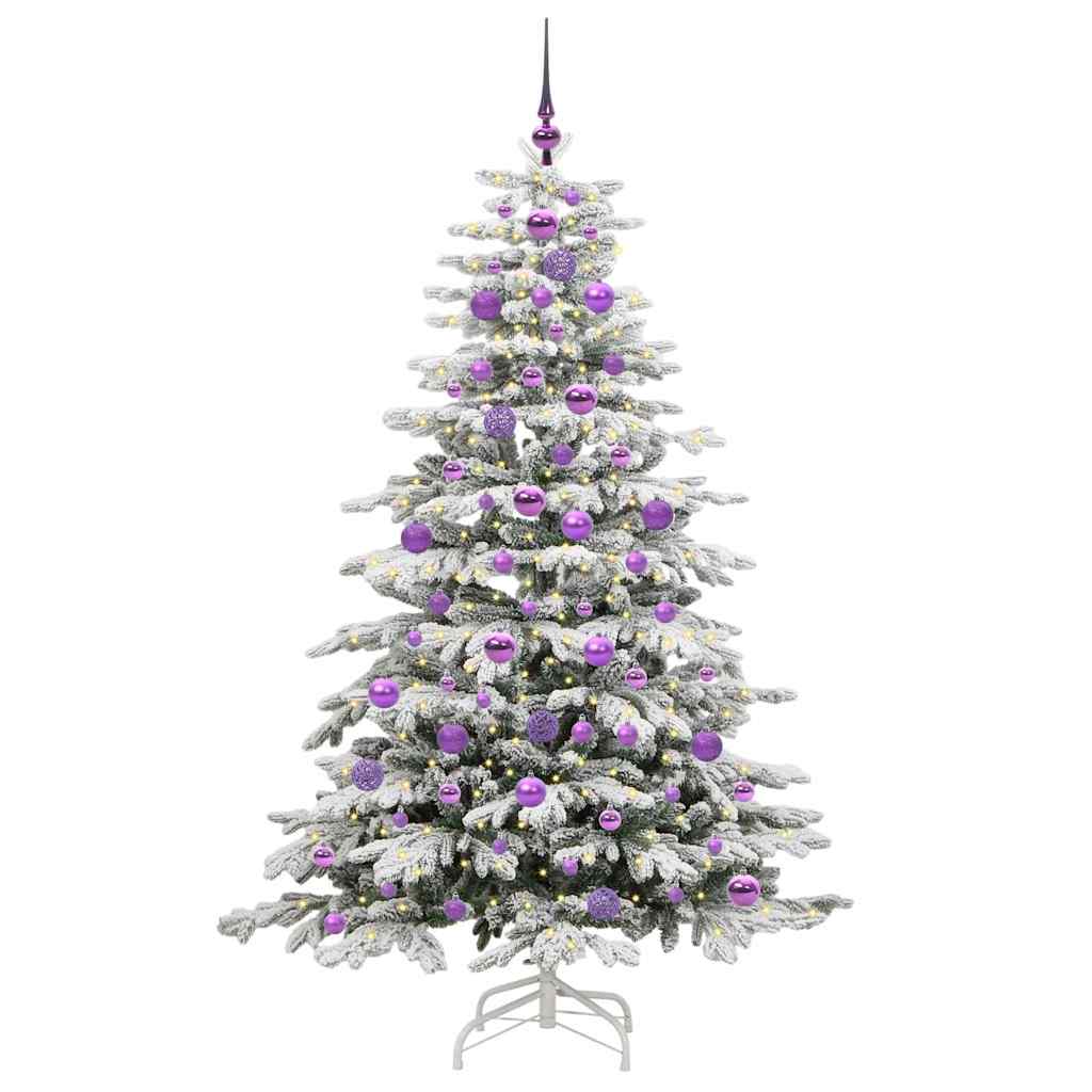 Vidaxx sapin de Noël artificiel pliant blanc 180 cm PE et PVC