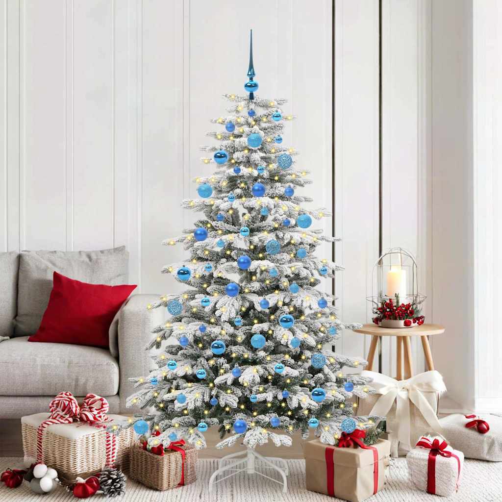 Vidaxx sapin de Noël artificiel pliant blanc 180 cm PE et PVC