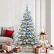 Vidaxx sapin de Noël artificiel pliant blanc 180 cm PE et PVC