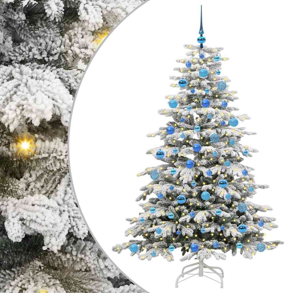Vidaxx sapin de Noël artificiel pliant blanc 180 cm PE et PVC