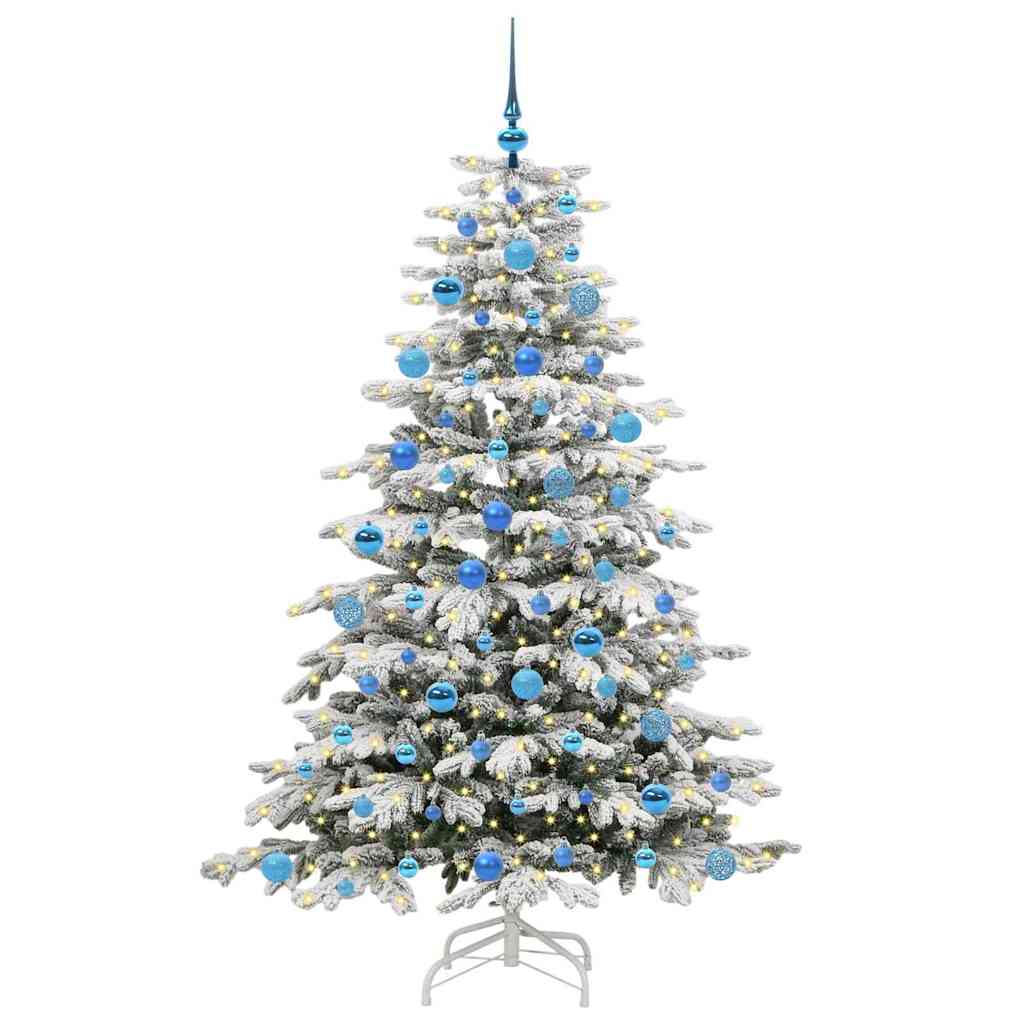 Vidaxx sapin de Noël artificiel pliant blanc 180 cm PE et PVC