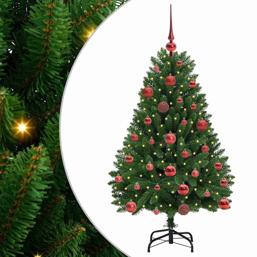 Vidaxx sapin de Noël artificiel avec 150 LED vertes, 120 cm PVC et métal