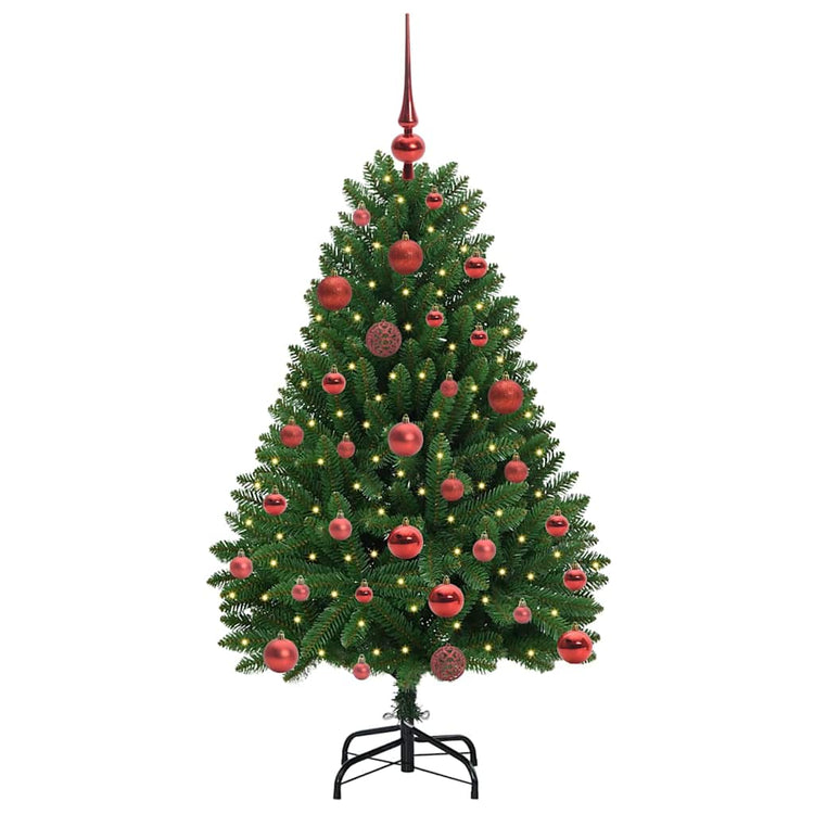 Vidaxx sapin de Noël artificiel avec 150 LED vertes, 120 cm PVC et métal