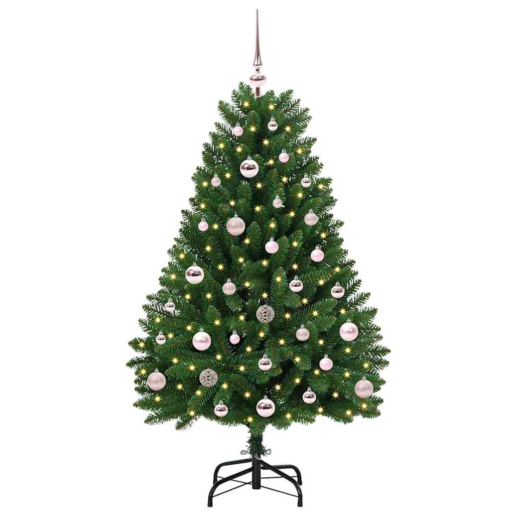 Vidaxx sapin de Noël artificiel avec 150 LED vertes, 120 cm PVC et métal