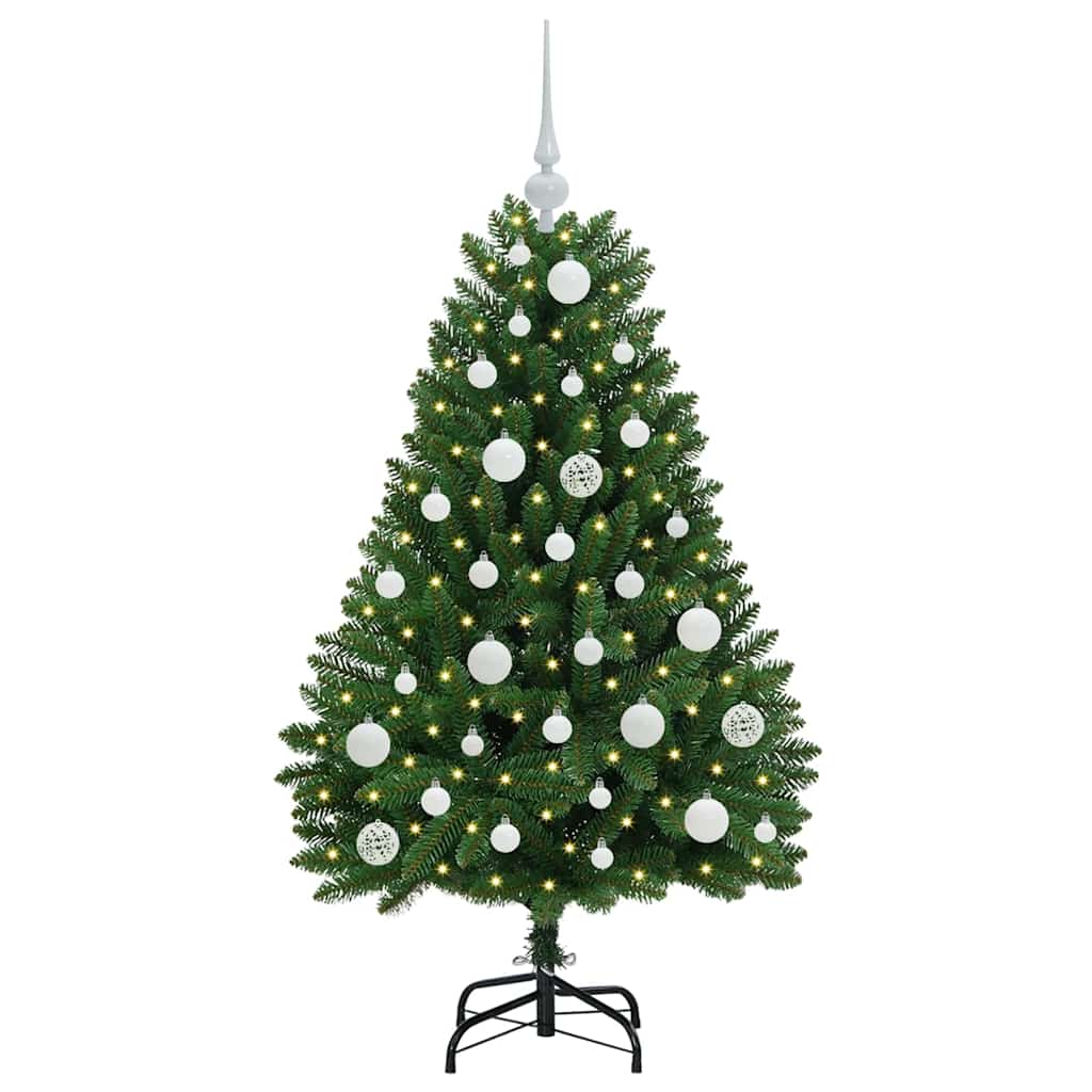 Vidaxx sapin de Noël artificiel avec 150 LED vertes, 120 cm PVC et métal