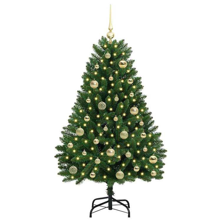 Vidaxx sapin de Noël artificiel avec 150 LED vertes, 120 cm PVC et métal