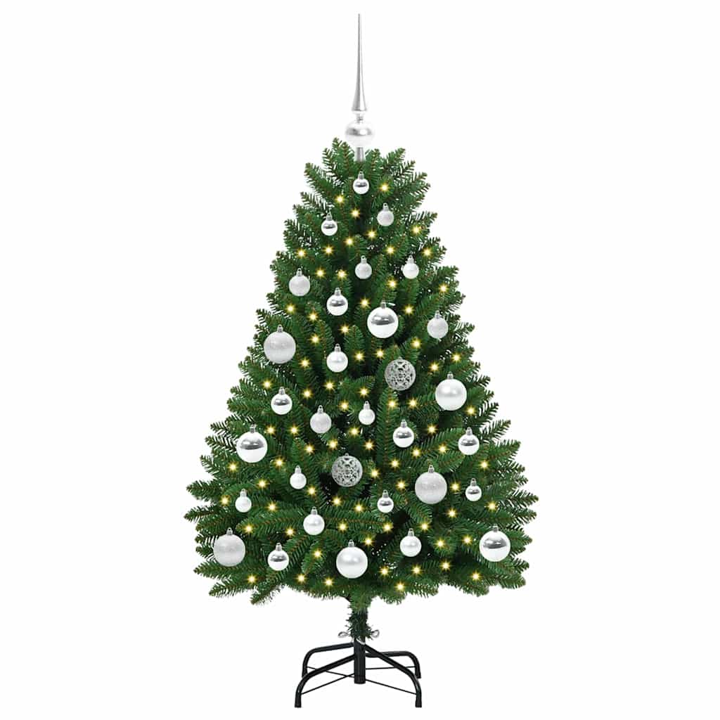 Vidaxx sapin de Noël artificiel avec 150 LED vertes, 120 cm PVC et métal