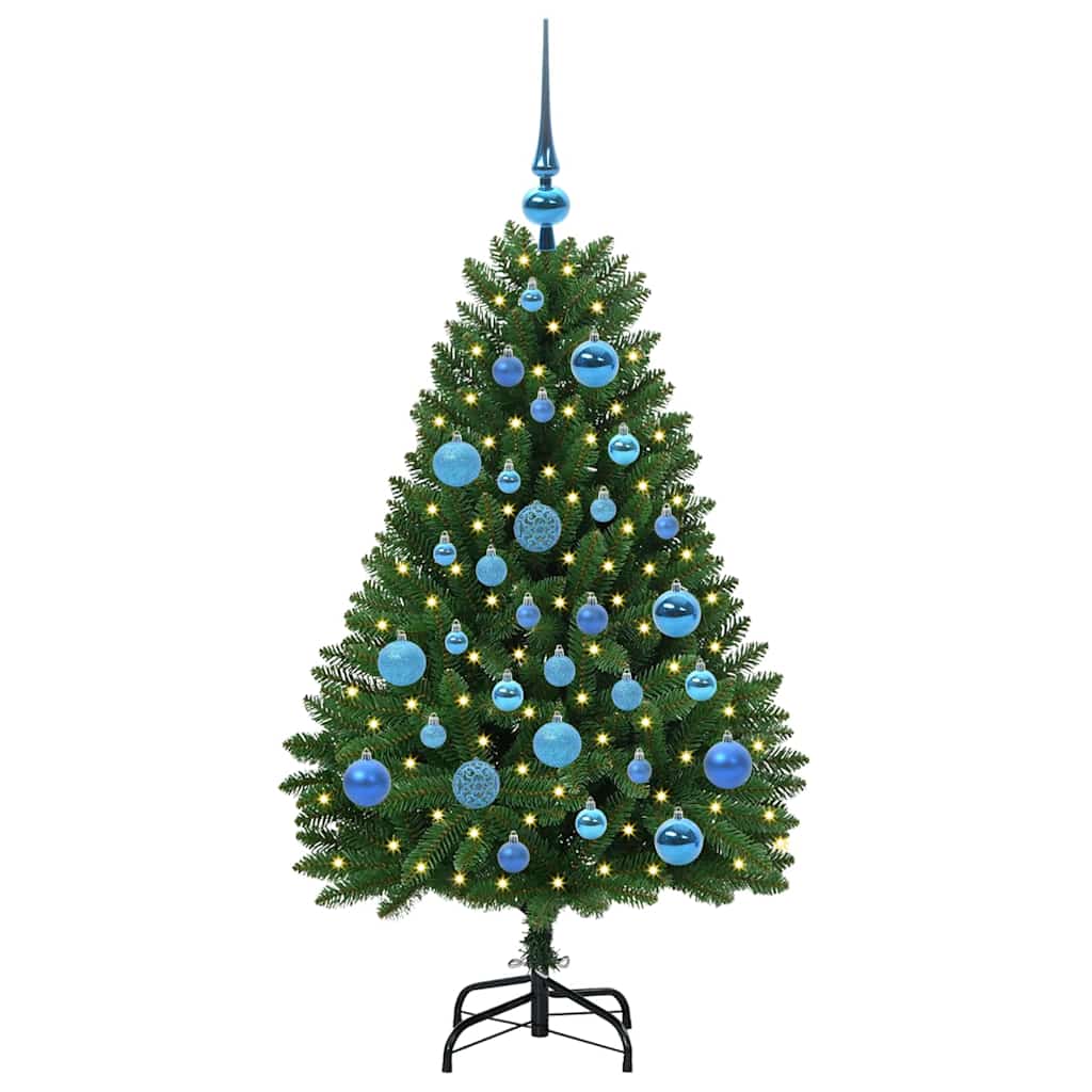 Vidaxx sapin de Noël artificiel avec 150 LED vertes, 120 cm PVC et métal