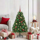 Vidaxx sapin de Noël artificiel avec 150 LED vertes, 120 cm PVC et métal