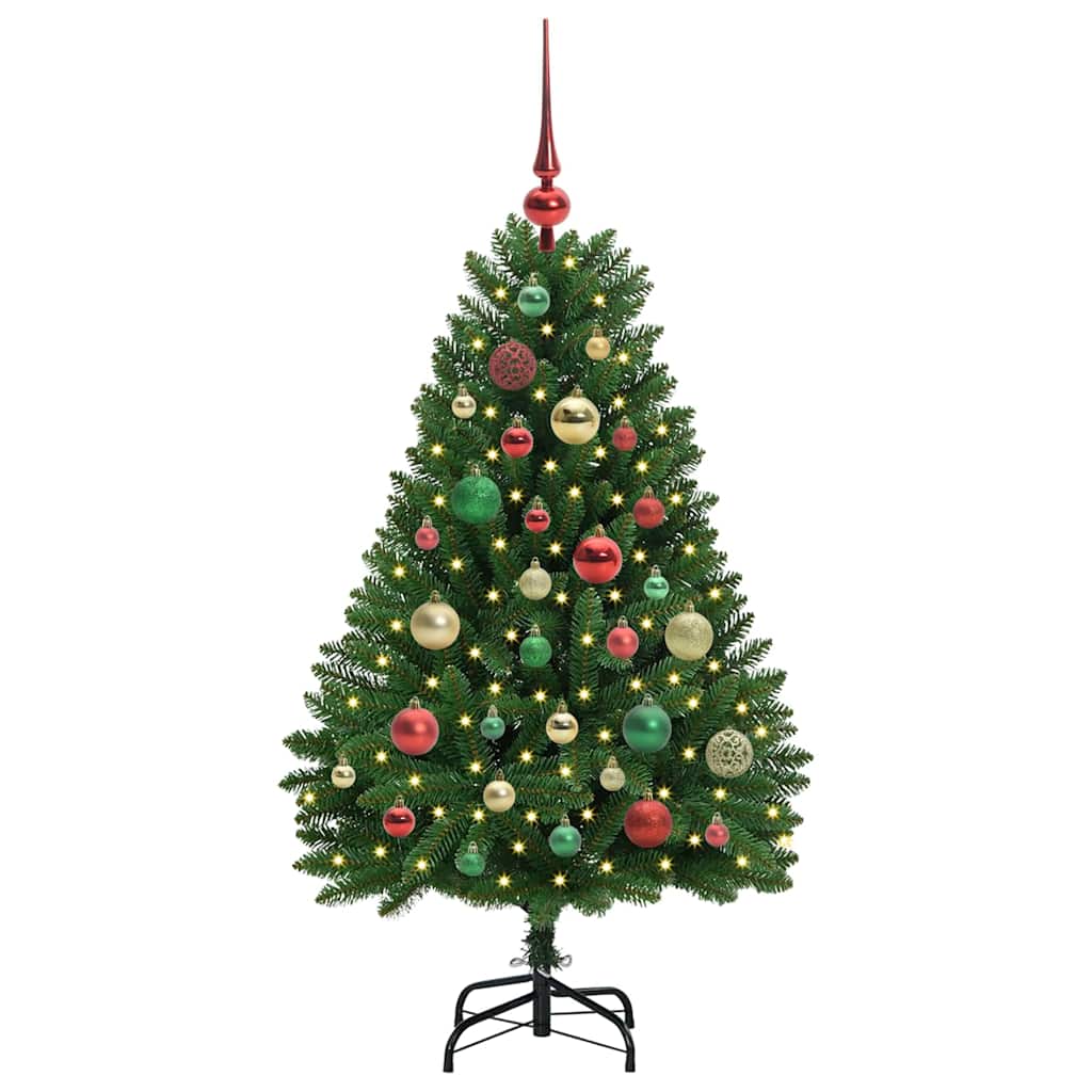 Vidaxx sapin de Noël artificiel avec 150 LED vertes, 120 cm PVC et métal
