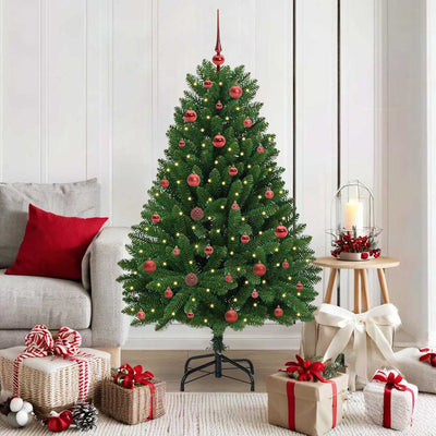 Vidaxx sapin de Noël artificiel avec 150 LED vertes, 150 cm PVC et métal