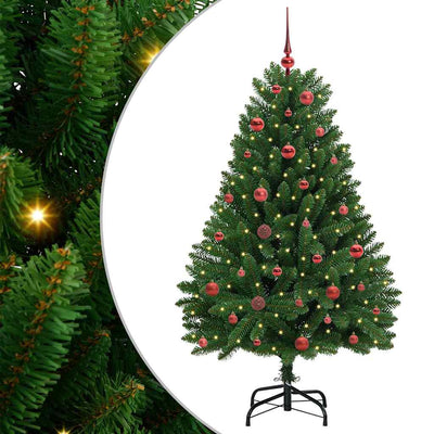 Vidaxx sapin de Noël artificiel avec 150 LED vertes, 150 cm PVC et métal