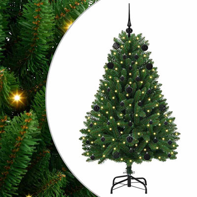 Vidaxx sapin de Noël artificiel avec 150 LED vertes, 150 cm PVC et métal