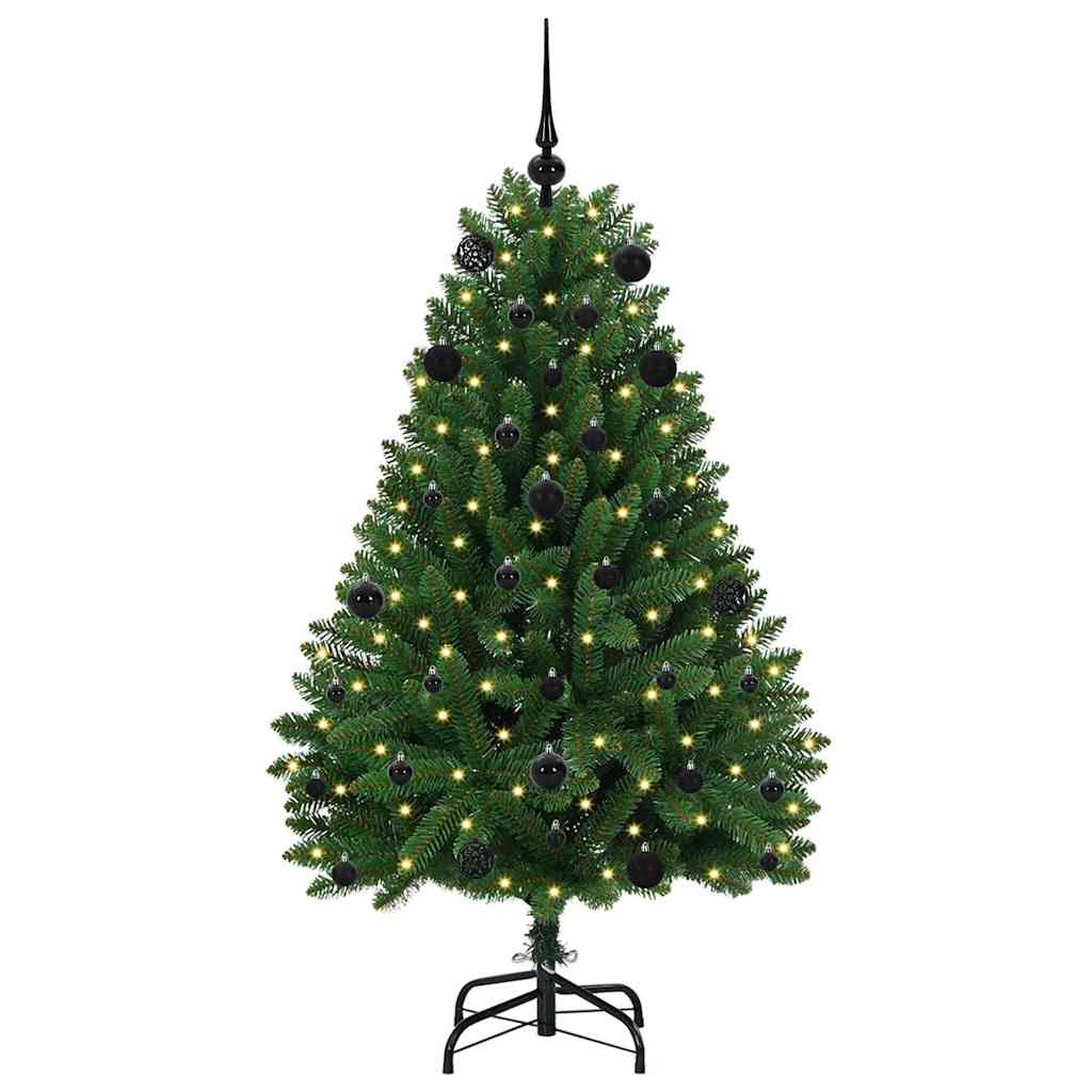 Vidaxx sapin de Noël artificiel avec 150 LED vertes, 150 cm PVC et métal