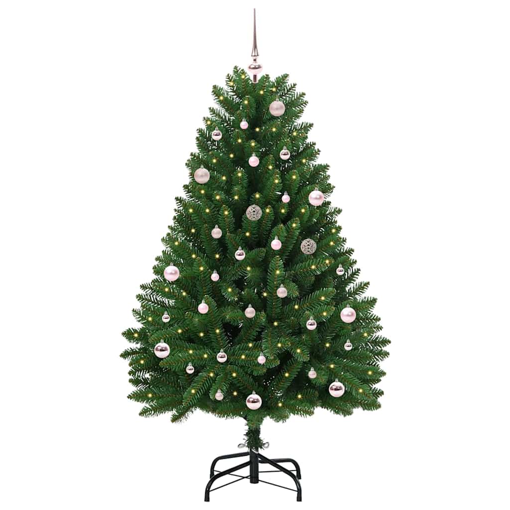 Vidaxx sapin de Noël artificiel avec 150 LED vertes, 150 cm PVC et métal