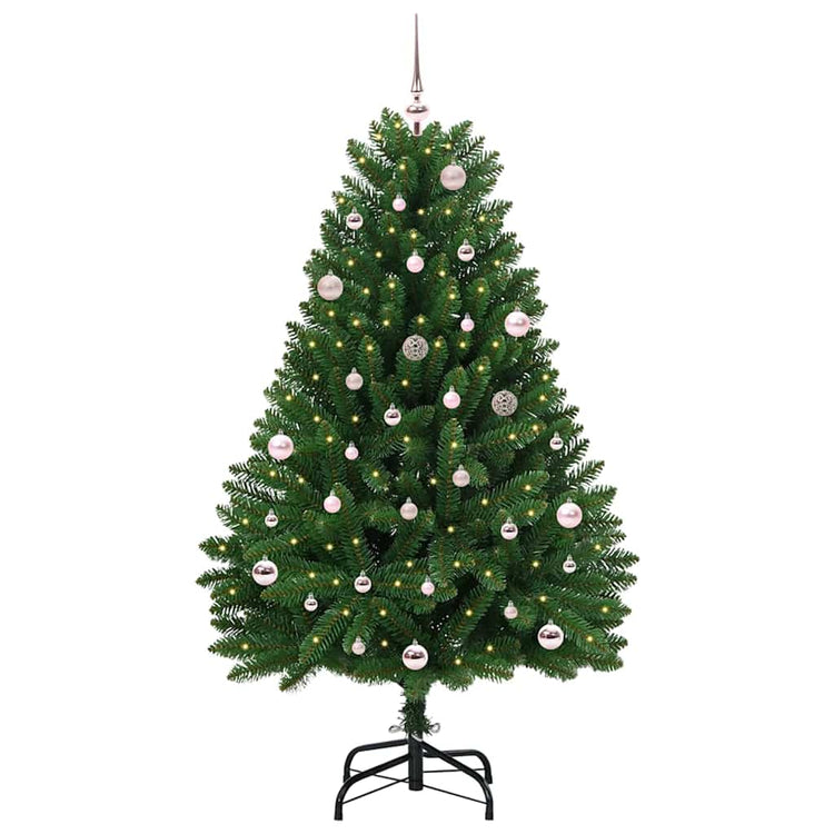Vidaxx sapin de Noël artificiel avec 150 LED vertes, 150 cm PVC et métal